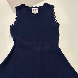 Milly Midnight Blue Scalloped Kids Dress